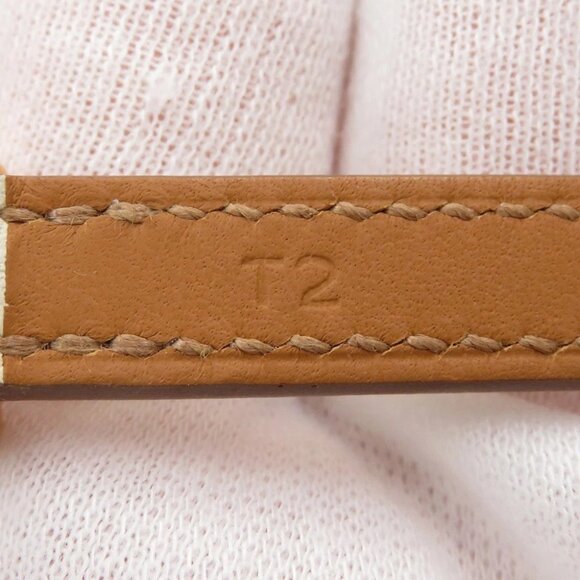 HERMES Leather Bracelet Croisier Size T2 Swift Leather Nata - Picture 7 of 9